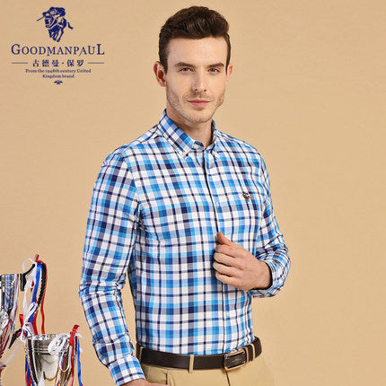 Importé - Chemise Hommes Pur Coton Carreaux Manches Longues
