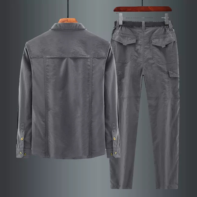 Importé - Ensemble Décontracté Homme Pantalon + Chemise M-L