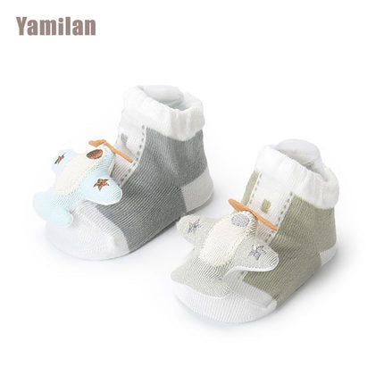 Importé - Lot de 2 Paires de Chaussette Bébé/Enfant 100% Coton de 0- 24 mois