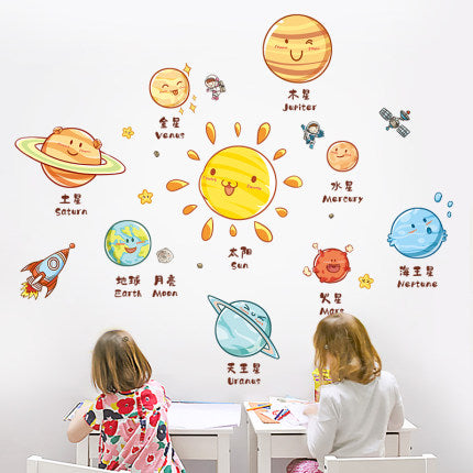 Importé - Décoration autocollants de planète Bébé/Enfant