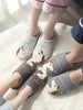 Importé - Chaussures Pantoufles Parent-Enfant en Coton Antidérapant