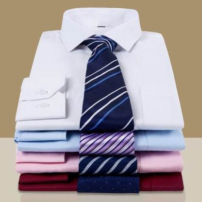 Importé - Chemise Homme à Cravate Manches Longues