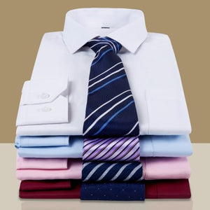 Importé - Chemise Homme à Cravate Manches Longues