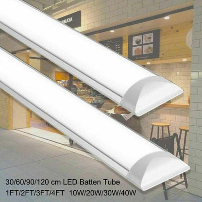 10 Réglettes Led Incorporé -0,60 - Lumière Blanche - ANTICHOC