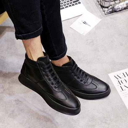 Importé - Chaussure Homme Baskets Montantes Cuir PU