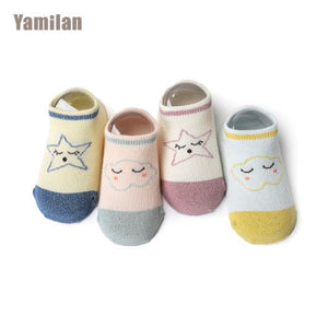Importé - Lot de 4 Paires de Chaussette Bébé/Enfant 100% Coton 0-5ans