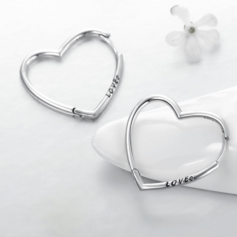 Importé - Boucles d'oreilles en Forme de Cœur