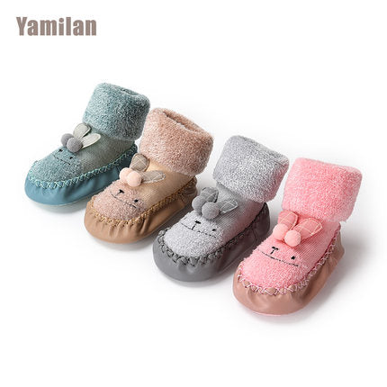 Importé - Chaussons Bébé/Enfants 100% Coton Antidérapant en Nœuds Papillon de 0-2 Ans