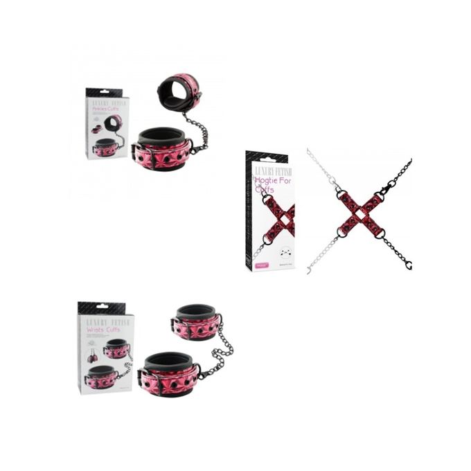 SEXTOYS Ensemble Attache Moi - Pack Menottes + Lien