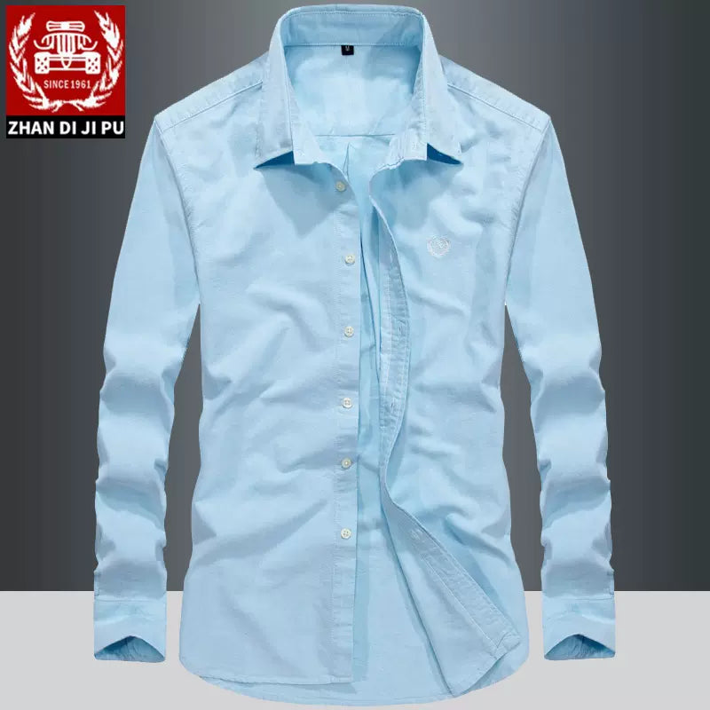 Importé - Chemise Pur Coton Homme Décontracté Manches Longues