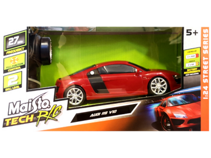 VOITURE RADIOCOMMANDEE AUDI R8 V10 ROUGE +5ANS