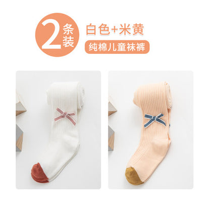 Importé - Lot de 1 & 2 Paires de Collant pour Bébé/Enfants 100% Coton