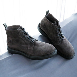 Importé - Chaussure Homme Style Martin Bottes En Cuir De Daim