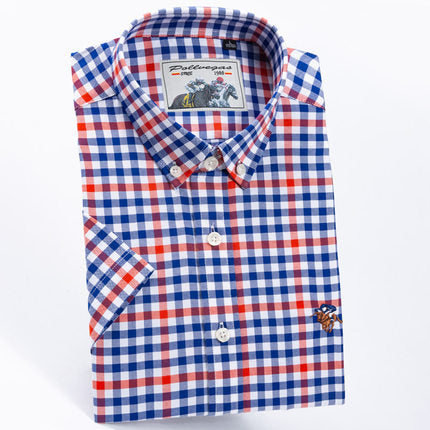 Importé - Chemise Hommes Pur Coton Carreaux Manches Longues