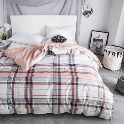 Importé - Ensemble Housse de Couette + 2 Taie d'Oreiller en Pure Coton