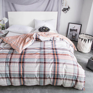 Importé - Ensemble Housse de Couette + 2 Taie d'Oreiller en Pure Coton