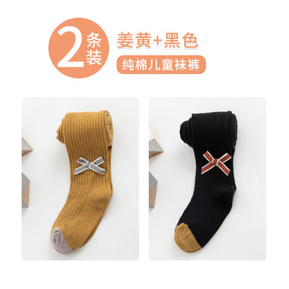 Importé - Lot de 1 & 2 Paires de Collant pour Bébé/Enfants 100% Coton