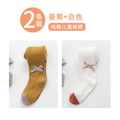 Importé - Lot de 1 & 2 Paires de Collant pour Bébé/Enfants 100% Coton