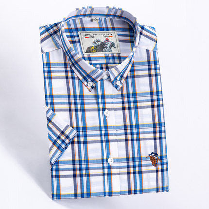 Importé - Chemise Hommes Pur Coton Carreaux Manches Longues