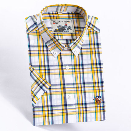 Importé - Chemise Hommes Pur Coton Carreaux Manches Longues
