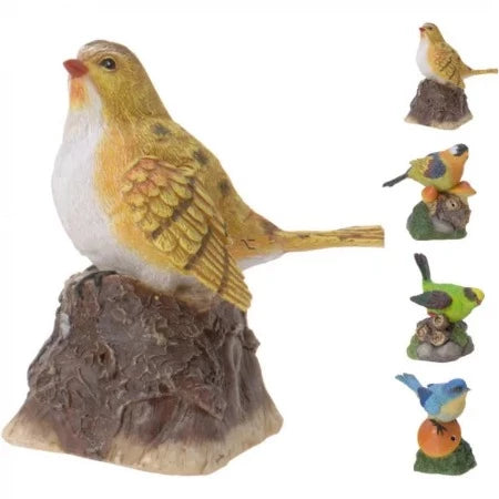 Oiseau en résine lumineux-11cm- détecteur de mouvement