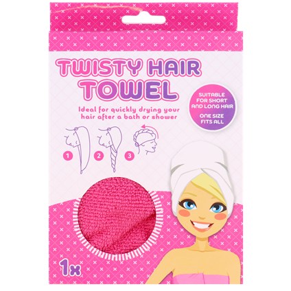 Importé - SERVIETTE POUR CHEVEUX / ROSE