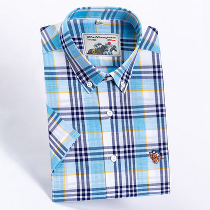 Importé - Chemise Hommes Pur Coton Carreaux Manches Longues