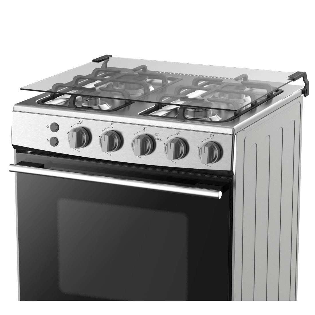 HISENSE GAZINIERE 4 FEUX INOX AVEC SYSTÈME ANTI-FLAMME - HFG60121X