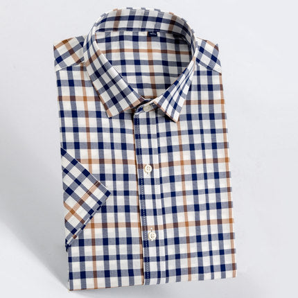 Importé - Chemise Hommes Pur Coton Carreaux Manches Longues