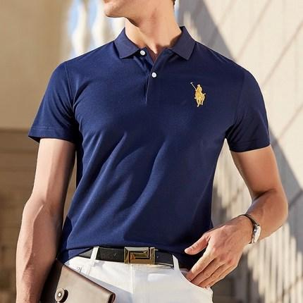 Importé - Polo t-shirt homme 100% coton broderie poitrine manches courtes