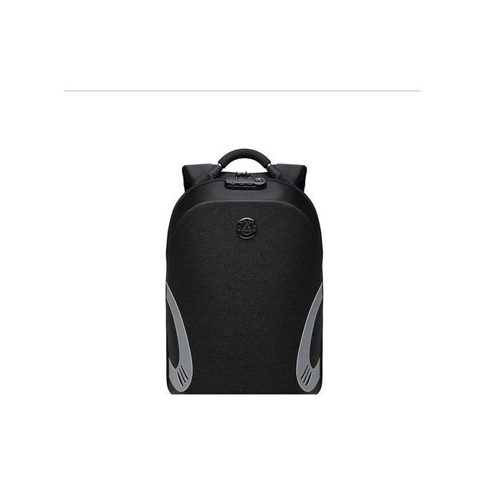 Sac à Dos Pour Ordinateur Portable Avec USB, Etanche & Antivol - Noir