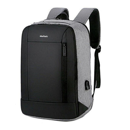 Sac à Dos Multi-usages Multifonction Etanche Avec Port De Charge USB -Gris/Noir