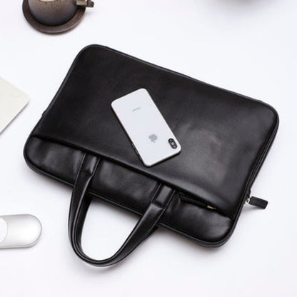 Importé - Sac Business Cuir Véritable avec Poche pour PC 13/14''