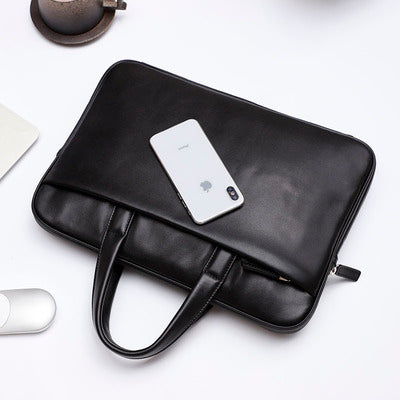Importé - Sac Business Cuir Véritable avec Poche pour PC 13/14''