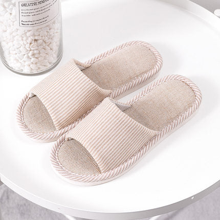 Importé - Chaussures Femme Pantoufles en Lin Antidérapante