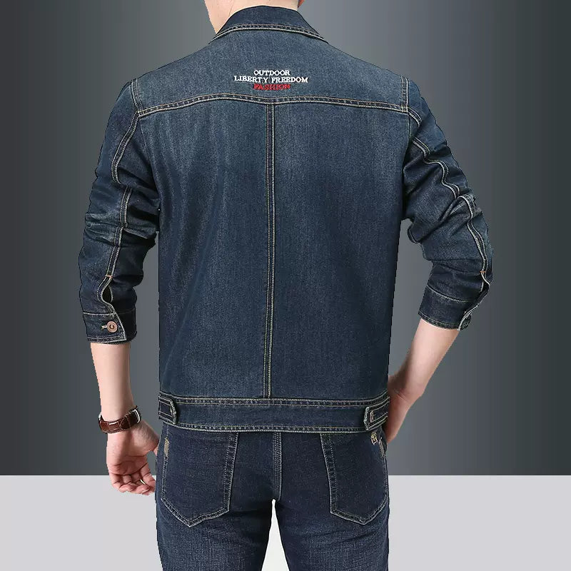 Importé - Jacket Jean Denim Homme Slim Fit Manches Longues