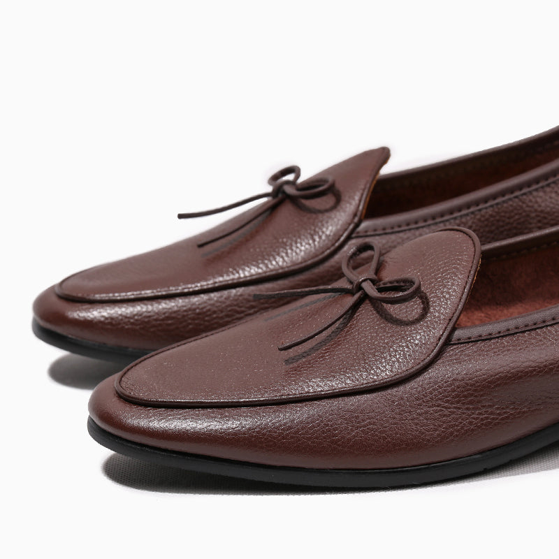 Importé - Chaussure Mocassin Homme Avec Lacets en Cuir