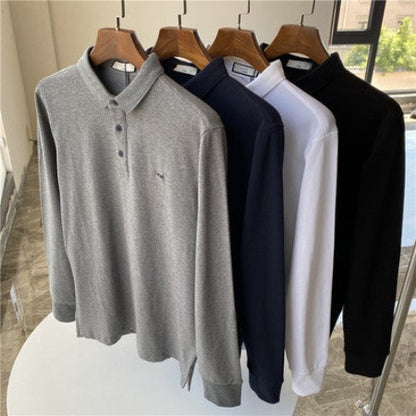 Importé -  T-Shirt Polo Homme Manches Longues Décontracté Elastique