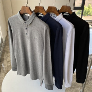 Importé -  T-Shirt Polo Homme Manches Longues Décontracté Elastique