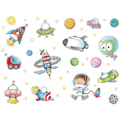 Importé - Décoration Murale Espace Astronaute pour Bébé/Enfant