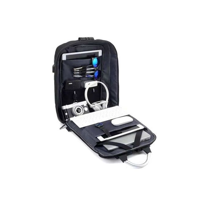 Sac à Dos Intelligent-USB -Antivol -Noir