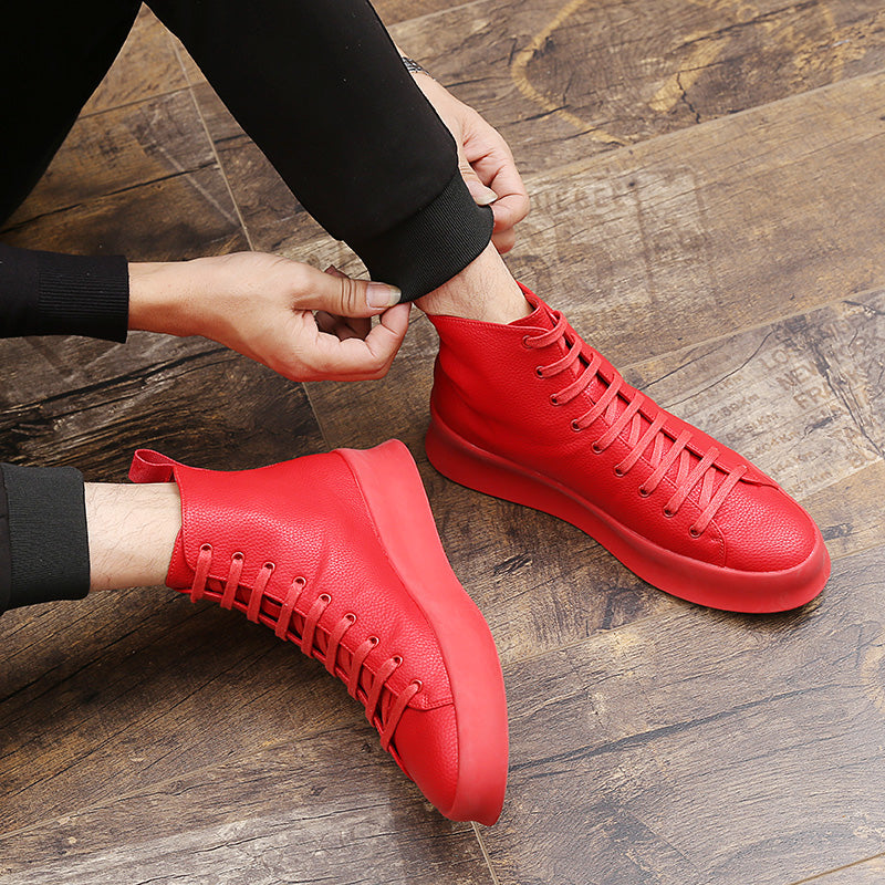 Importé - Chaussure Homme Baskets Montantes Cuir PU