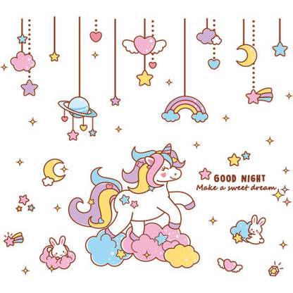 Importé - Décoration Murale Papier Peint Motif Cheval pour Bébé/Enfant