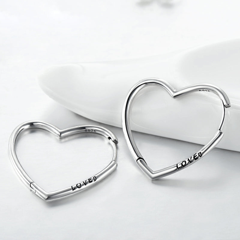 Importé - Boucles d'oreilles en Forme de Cœur
