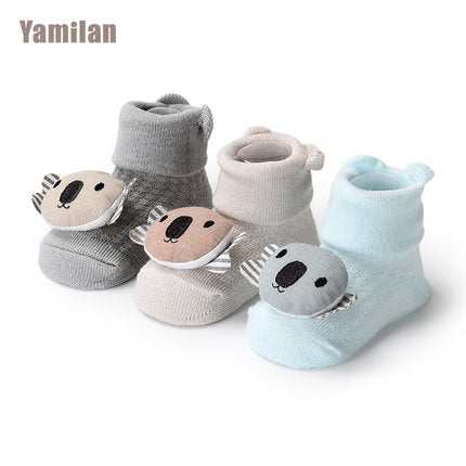 Importé - Lot de 3 Paires de Chaussettes Bébé 100% Coton de 0-12 mois