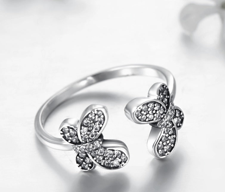 Importé - Bague Papillon en Argent