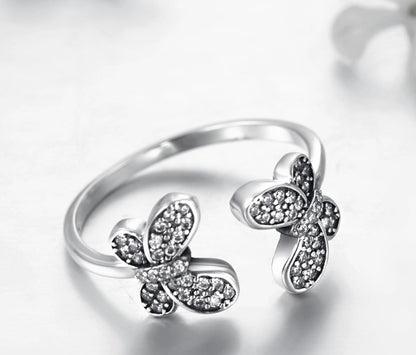 Importé - Bague Papillon en Argent