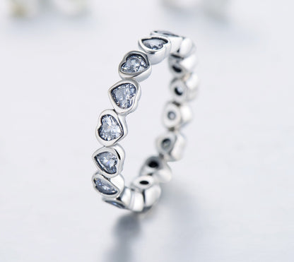 Importé - Bague Motif Cœur Pour Femmes en Argent