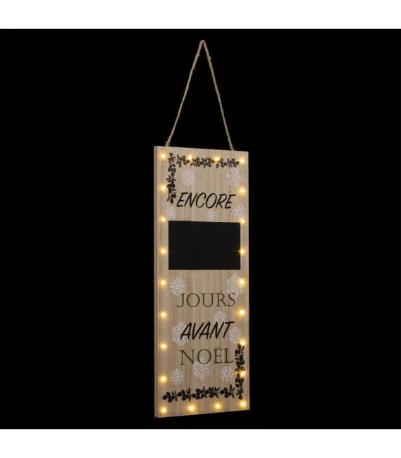 NOEL-DECORATION LUMINEUSE PANCARTE-55CM-A SUSPENDRE