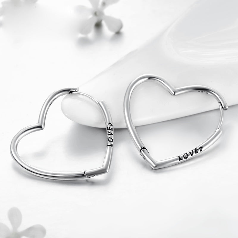 Importé - Boucles d'oreilles en Forme de Cœur